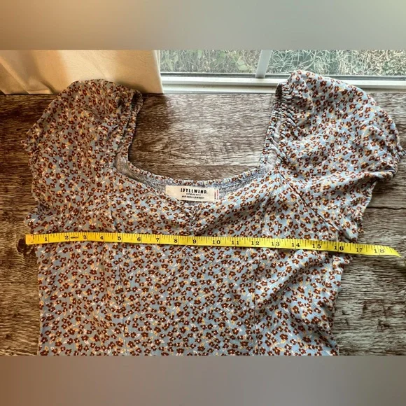 Idyllwind Beth Ditsy Print Puff Sleeve Midi Dress Size S Western Cowgirl Floral - Picture 6 of 11